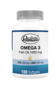 QUALIVITS OMEGA 3 FISH OIL 1000MG X100 SOFTGELS