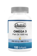 QUALIVITS OMEGA 3 FISH OIL 1000MG X100 SOFTGELS