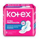 TOALLA FEMENINA KOTEX NORMAL C/ALAS X8