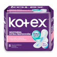 TOALLA FEMENINA KOTEX NOCTURNA C/ALAS X8
