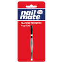 PINZA DE DEPILAR CROMADA PTA.RECTA NAIL MATE 709