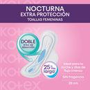 TOALLA FEMENINA KOTEX NOCTURNA C/ALAS X16