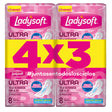 TOALLA FEMENINA LADYSOFT U/DELGADA SECA C/A X8 4X3