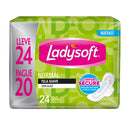TOALLA FEMENINA LADYSOFT NORMAL SUAVE C/ALAS 24X20