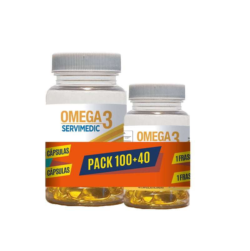 Omega 3 Servimedic 100 + 40 Cápsulas