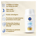 NIVEA SUN FACIAL FLUIDO INVISIBLE F50 40ML