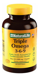 Triple Omega 3 6 9 Natural Life X 100 Cap Sabor Sin Sabor - Farmacia Rex