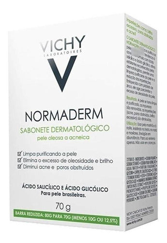 Normaderm Barra Dermatologica De Limpieza Facial 80g Vichy