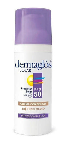 Protector Solar Dermaglos® Facial F50 | Tono Medio 50g