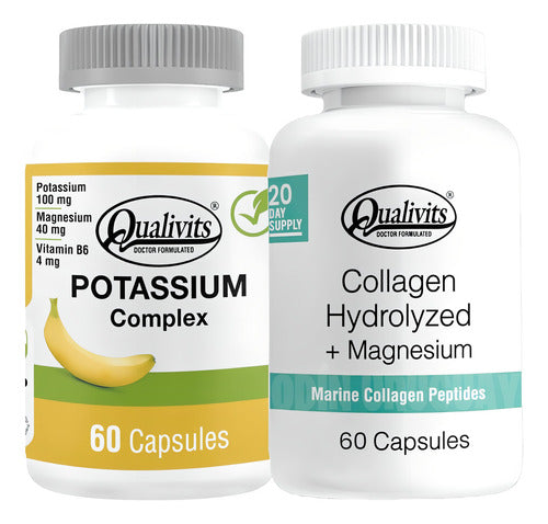 Potasio Complex + Colágeno Con Magnesio X60 - Qualivits Sabor Natural