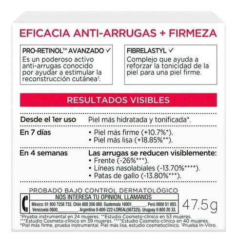 Crema L'oréal Hidratante Antiarrugas De Revitalift 50 Ml L'oréal Paris Día Para Todo Tipo De Piel De 50ml/47.5g