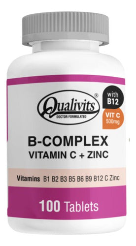 Qualivits B-complex Vitamina C + Zinc X 100 Tabletas