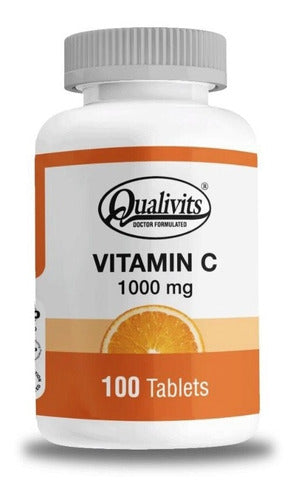 Qualivits® Vitamin C 1000mg X 100 Tabletas Sabor Sin Sabor