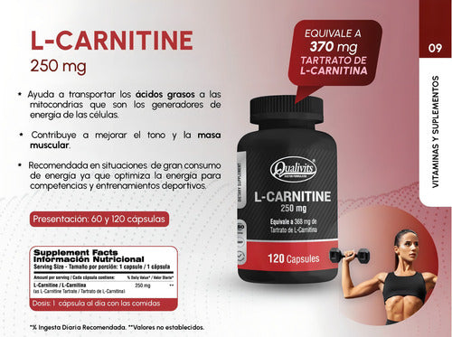 Qualivits -l-carnitine 250 Mg X 120 Cap