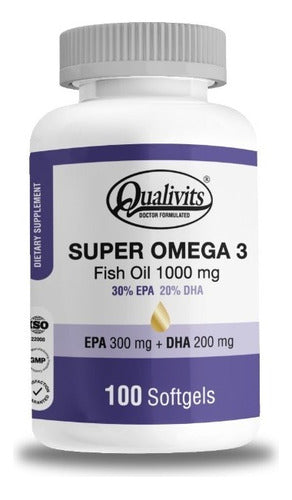 Qualivits® Super Omega 3 Fish Oil 1000mg X 100 Cápsulas