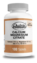 Calcium-magnesium-citrate Qualivits 100 Tabletas Sabor Sin Sabor