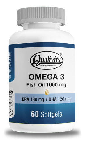 Omega 3 Fish Oil Qualivits 1000mg X 60 Cápsulas Blandas Sabor Sin Sabor