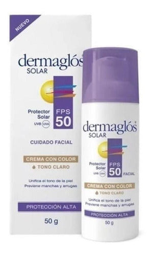 Protector Solar Dermaglos® Facial F50 | Tono Medio 50g