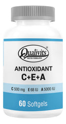 Antioxidante Vitamina C + Vit E + Vit A X 60 Caps Qualivits® Sabor Sin Sabor