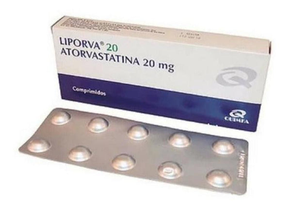 Liporva 20mg 30 Comprimidos | Atorvastatina