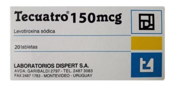 Tecuatro 150mcg X 20 Comprimidos - T4 Levotiroxina