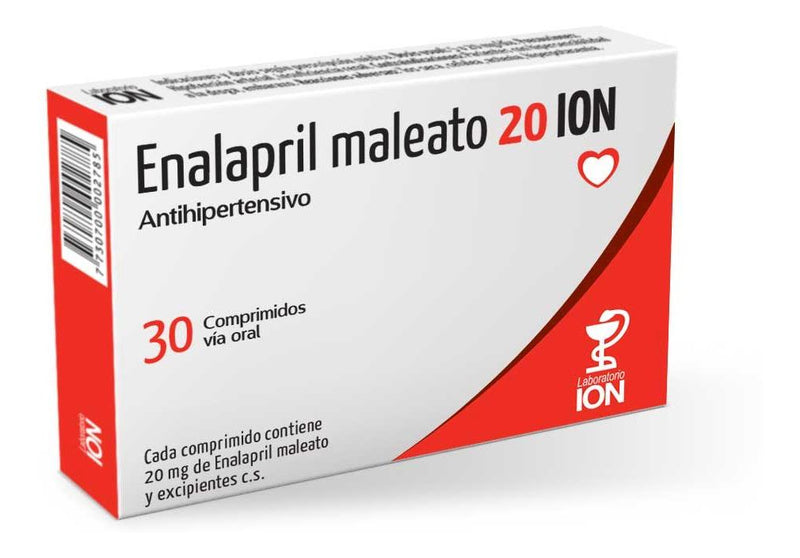 Enalapril Ion 20 Mg 30 Comprimidos