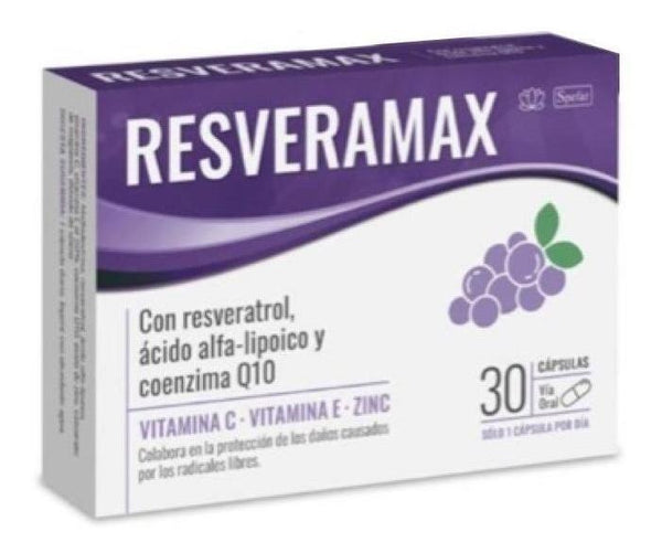 Resveramax X 30 Capsulas | Vitamina C + Vitamina E + Zinc