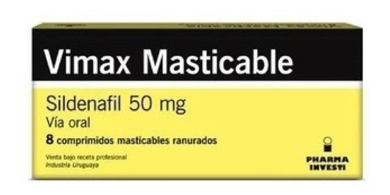 Vimax Masticable 50mg 8 Comprimidos | Sildenfil