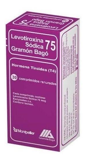 Levotiroxina Gramon Bago 75 Mcg X 30 Comprimidos T4