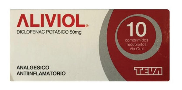 Aliviol 50 Mg 10 Comprimidos | Diclofenac