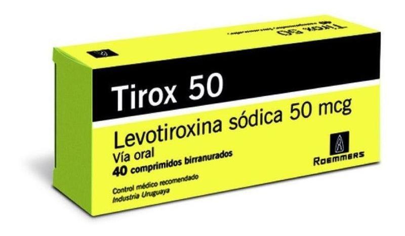 Tirox 50 Mg  40 Comprimidos | T4 Levotiroxina