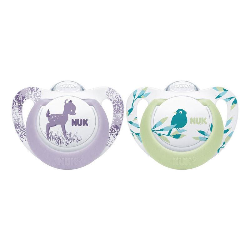 Chupete Nuk Sil Genius Color Niña X2 18m+ - Farmacia Rex