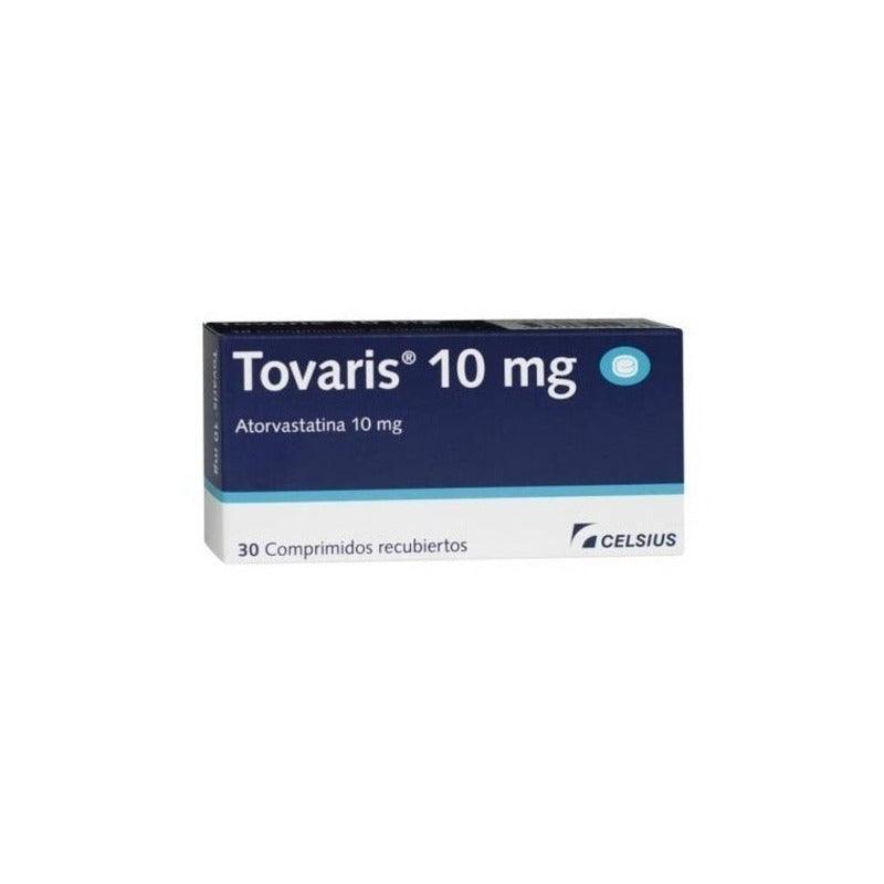 Tovaris 10 Mg  30 Comprimidos | Atorvastatina - Farmacia Rex