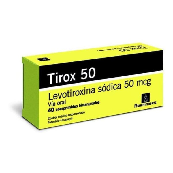 Tirox 50 Mg  40 Comprimidos | T4 Levotiroxina