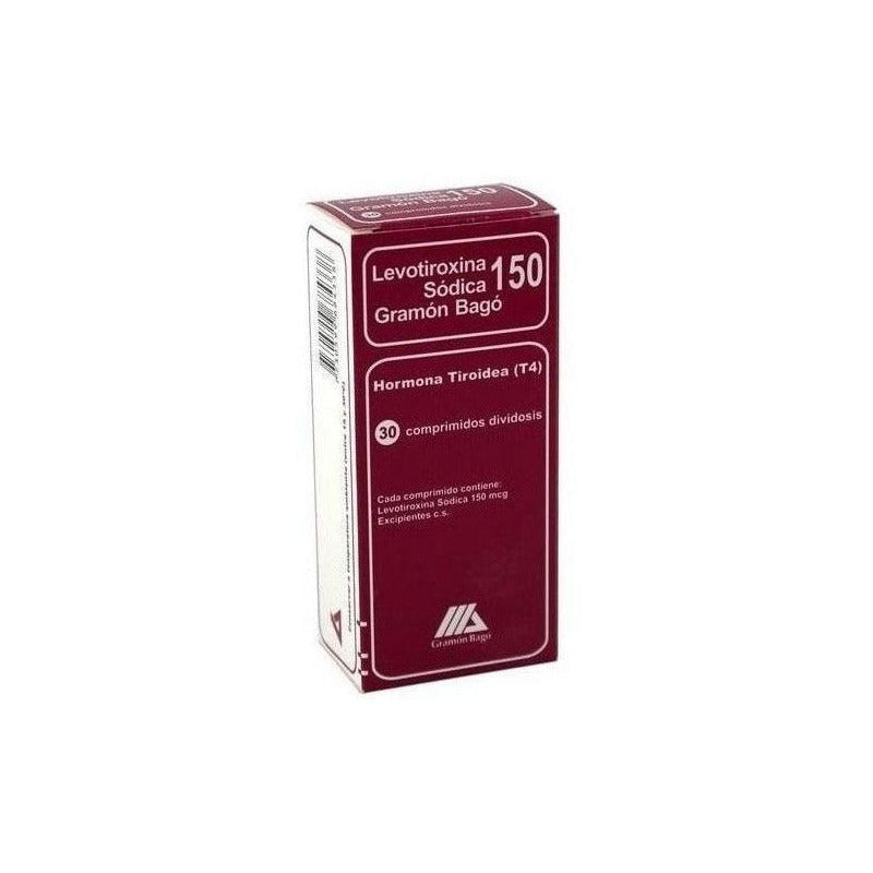 Levotiroxina Gramon Bago 150 Mcg X 30 Comprimidos T4