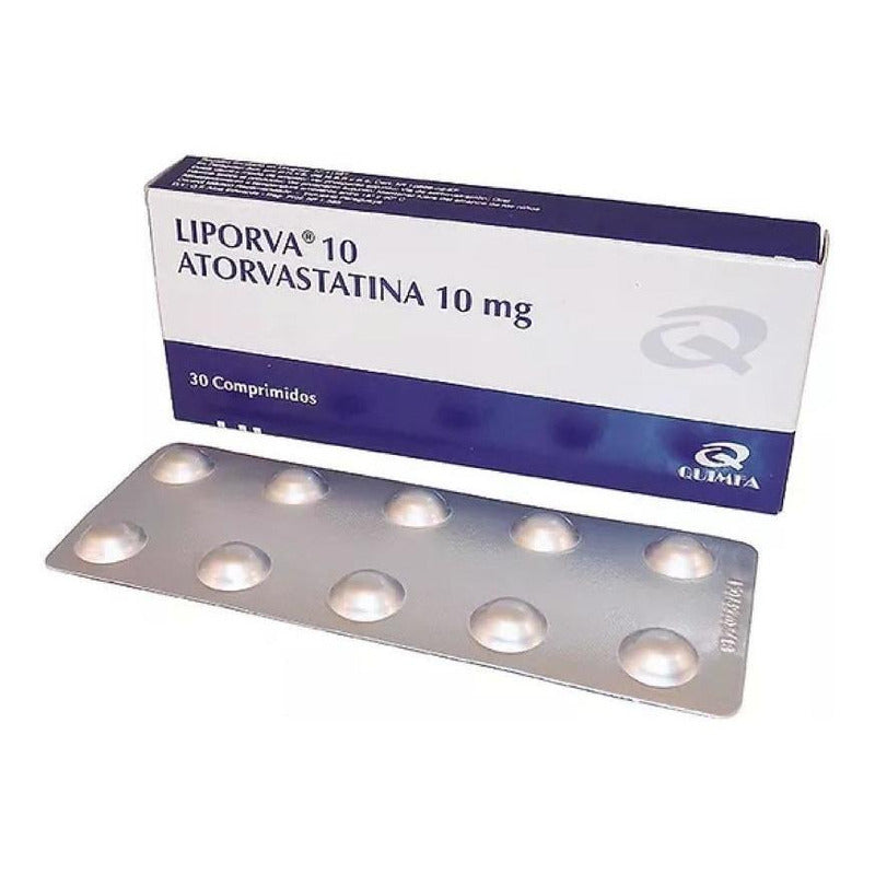 Liporva 10mg 30 Comprimidos | Atorvastatina