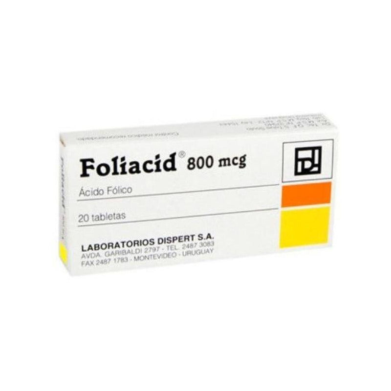 Foliacid 800 Mcg 20 Tabletas