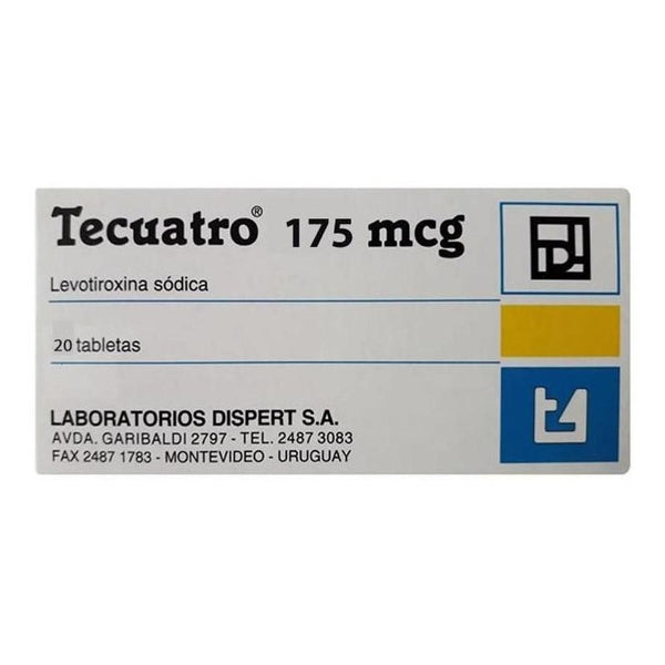 Tecuatro 175mcg X 20 Comprimidos - T4 Levotiroxina