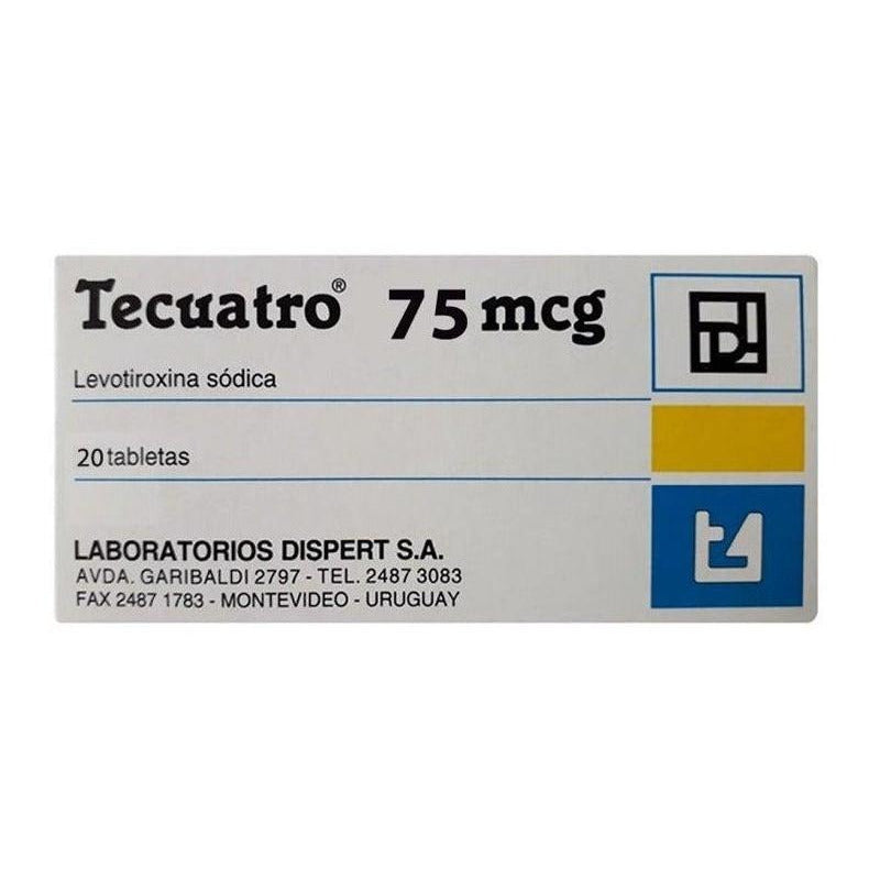 Tecuatro 75mcg X 20 Comprimidos - T4 Levotiroxina