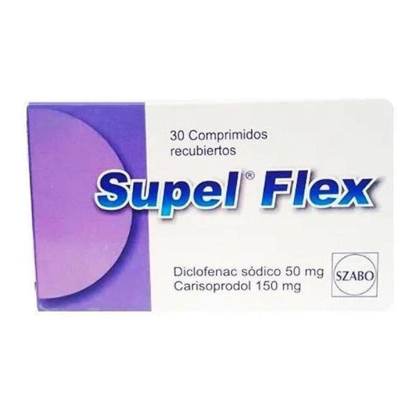 Supel 50 Mg Flex 30 Comprimidos |diclofenac + Carisoprodol