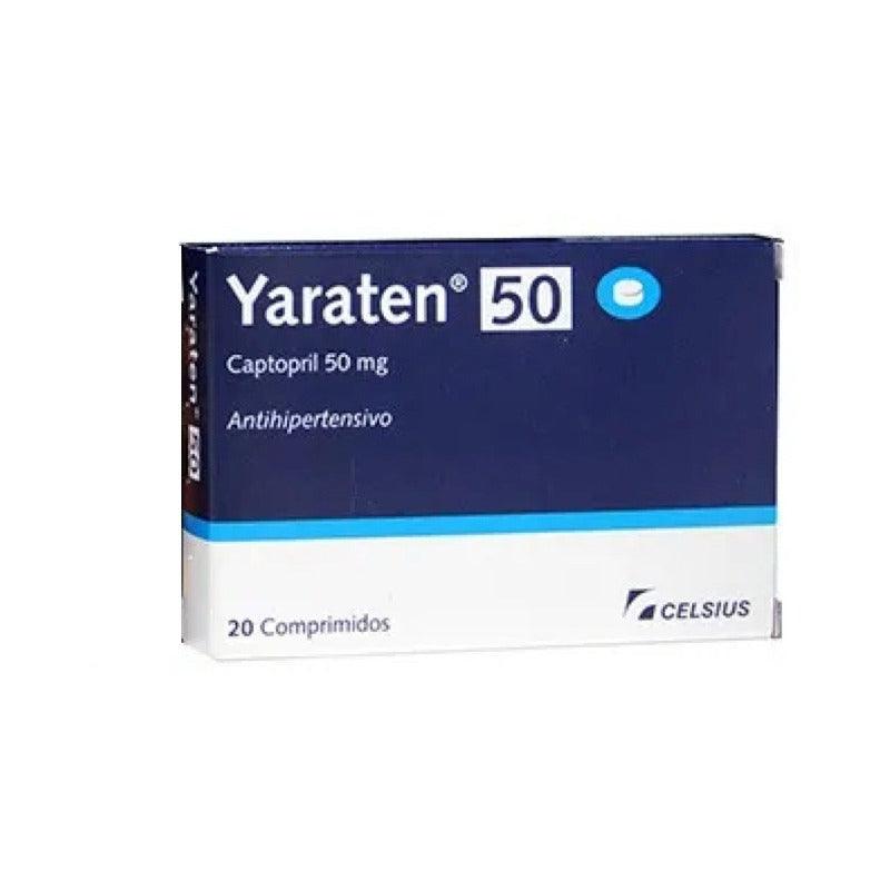 Yaraten 50 Mg 20 Comprimidos | Captopril - Farmacia Rex