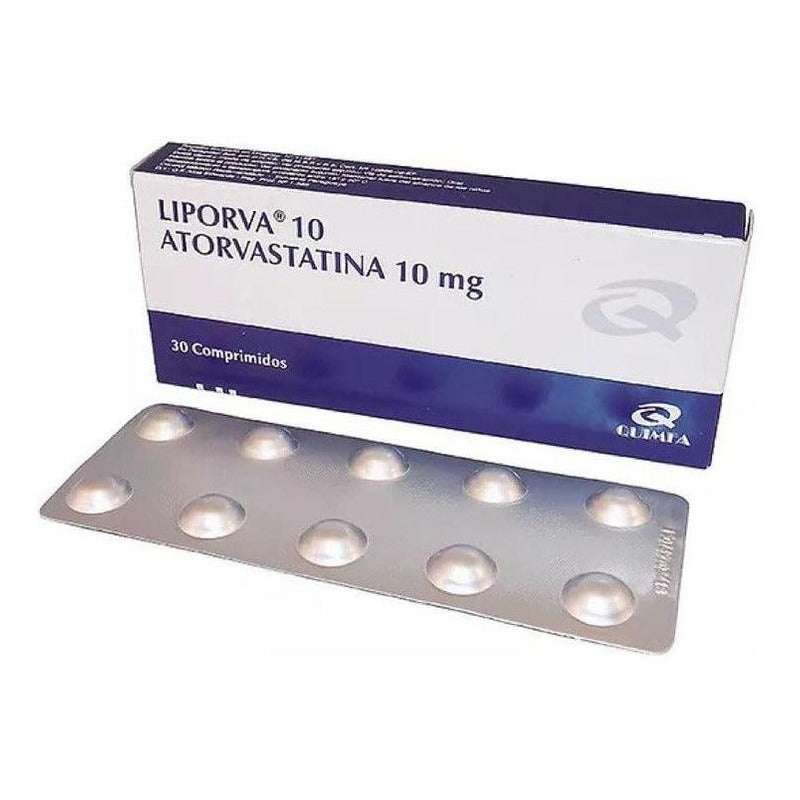 Liporva 10mg 30 Comprimidos | Atorvastatina