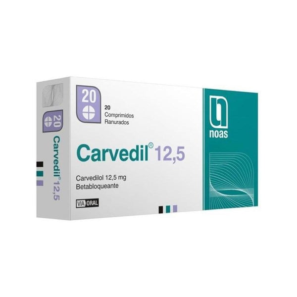 Carvedil 12.5 Mg  20 Comprimidos