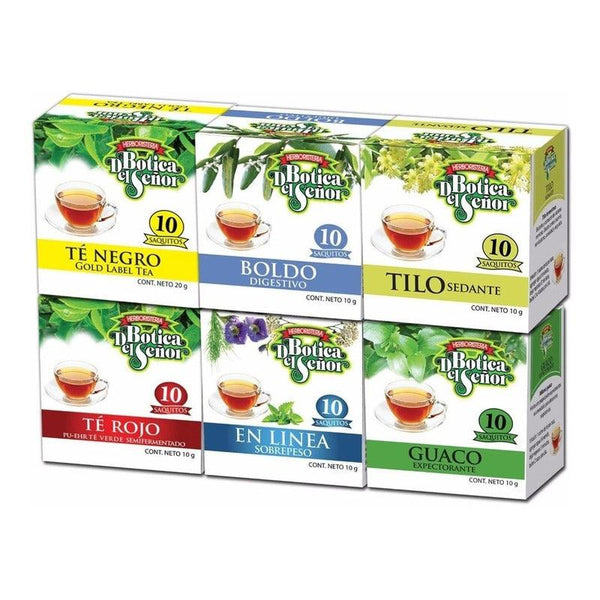 Pack 6 Cajas De Té De 10 Saquitos C/u Oficina Mix - Farmacia Rex