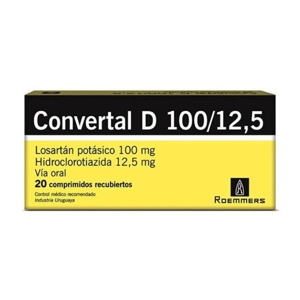 Convertal D 100/12.5mg 20 Comprimidos - Farmacia Rex