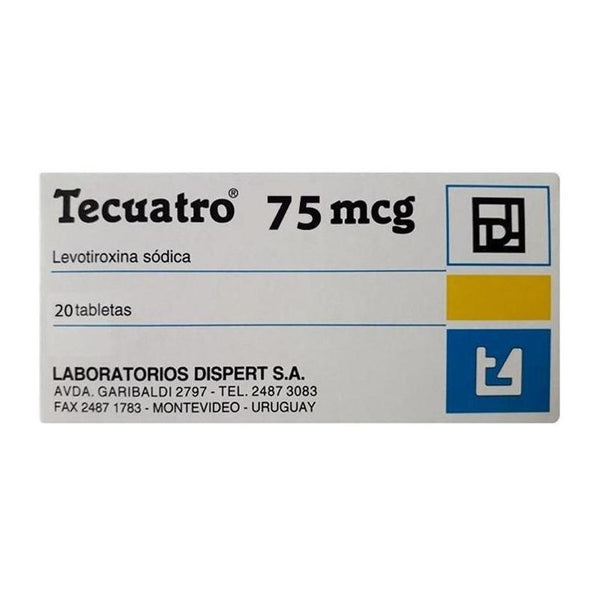 Tecuatro 75mcg X 20 Comprimidos - T4 Levotiroxina