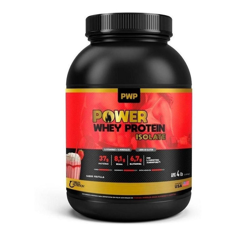 Pwp Power Whey Protein Isolate Cibeles Frutilla 1816g