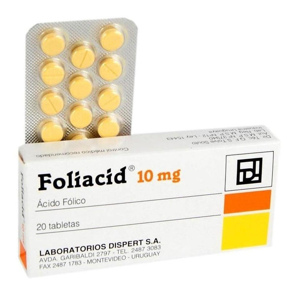 Foliacid 10 Mg 20 Tabletas