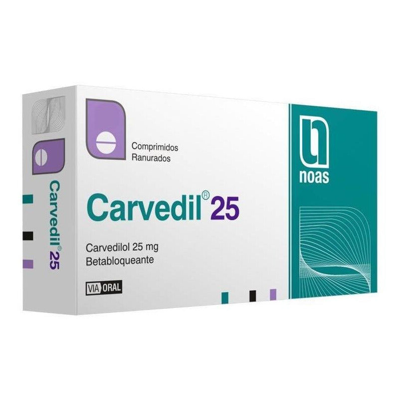 Carvedil 25 Mg X 30 Comprimidos