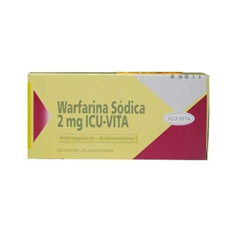 Warfarina  2 Mg  20 Comprimidos Icu Vita